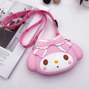 Sanrio My Melody Lolita Bunny Silicone Crossbody Bag Purse (Hello Kitty)